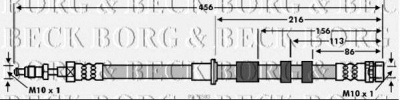 BORG & BECK bbh7583 -  Тормозной шланг